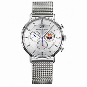 Maurice Lacroix Eliros Chronograph  Silver Dial Stainless Steel Men's Quartz Watch EL1088-SS002-120