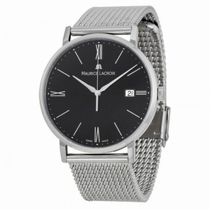 Maurice Lacroix Eliros Date Black Dial Stainless Steel Men's Watch EL1087-SS002-310