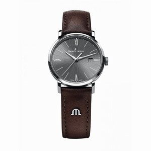 Maurice Lacroix Eliros Date Brown Leather Strap Stainless Steel Case Men's Quartz Watch EL1087-SS001-810