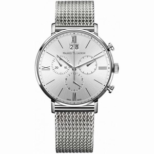 Maurice Lacroix Eliros Silver Dial Men's Chronograph Watch EL1088-SS002-111