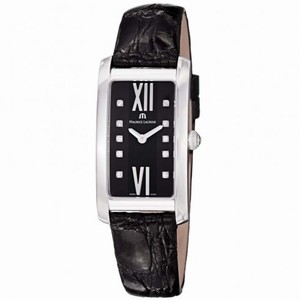 Maurice Lacroix Fiaba Black Dial Black Alligator-Crocodile Leather  Ladies Quartz Watch FA2164-SS001-350