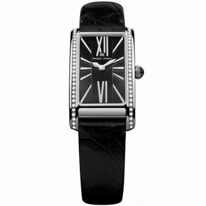 Maurice Lacroix Fiaba Black Dial Black Leather Ladies Quartz Watch FA2164-SD531-311