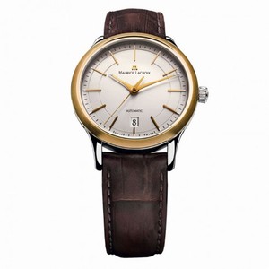 Maurice Lacroix Les Classiques Automatic Date Silver Dial Brown Leather Automatic Men's Watch LC6017-YS101-130
