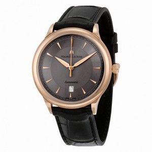 Maurice Lacroix Les Classiques  Automatic Grey Dial Black Leather Men's Watch LC6008-PG101-230