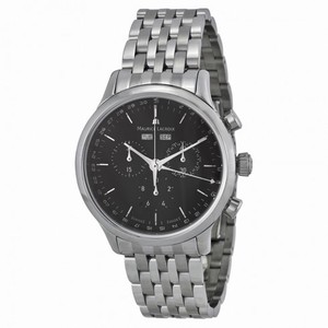 Maurice Lacroix Les Classiques Black Dial Chronograph Stainless Steel Men's Watch LC1008-SS002-330