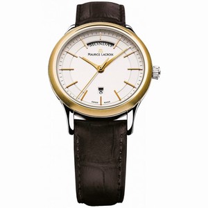 Maurice Lacroix Les Classiques Brown Leather Gold-Tone Stainless Steel Ladies Quartz Watch LC1007-PVY11-130