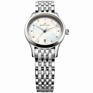 Maurice Lacroix Les Classiques Date Midsize Mother Of Pearl Dial Stainless Steel Ladies Quartz Watch LC1026-SS002-170