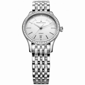 Maurice Lacroix Les Classiques Date Midsize Silver Dial Stainless Steel Automatic Ladies Watch LC6016-SD502-130