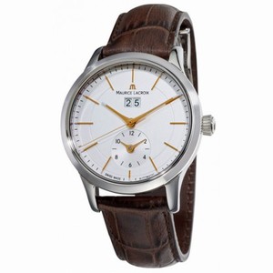 Maurice Lacroix Les Classiques Grande Date GMT Automatic Silver Dial Men's Watch LC6088-SS001-130