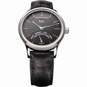 Maurice Lacroix Les Classiques Jours Retrograde Automatic Black Dial Men's Watch LC6358-SS001-33E