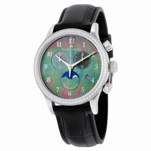 Maurice Lacroix Les Classiques Mother of Pearl Dial Black Leather Stainless Steel Ladies Quartz Watch LC1087-SD501-360