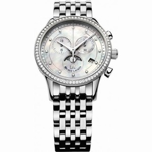 Maurice Lacroix Les Classiques Mother of Pearl Diamond Chronograph Ladies Watch LC1087-SD502-160