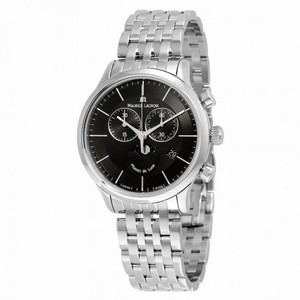 Maurice Lacroix Les Classiques Phase de Lune Chronograph Black Dial Stainless Steel Men's Watch LC1148-SS002-331