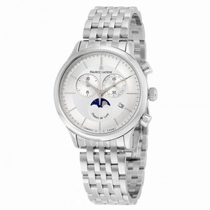Maurice  Lacroix Les Classiques Phase de Lune Silver Dial Chronograph Men's Watch LC1148-SS002-131