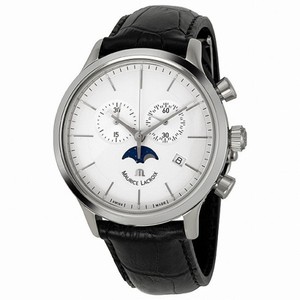 Maurice Lacroix Les Classiques Phase de Lune Silver Dial Chronograph Men's Watch LC1148-SS001-130
