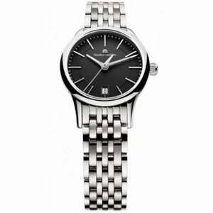 Maurice Lacroix Les Classiques Quartz Black Dial Stainless Steel Ladies Quartz Watch LC1113-SS002-330