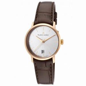 Maurice Lacroix Les Classiques Silver Dial Brown Alligator Leather Strap Automatic Ladies Watch ML-LC6013-PG101-130