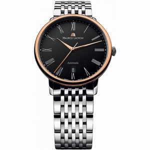 Maurice Lacroix Les Classiques Tradition Black Dial Men's Automatic Stainless Steel Watch LC6067-PS102-310