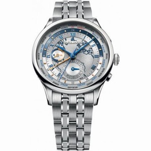 Maurice Lacroix Masterpiece Tradition Worldtimer Silver Dial Stainless Steel Men's Watch MP6008-SS002-111