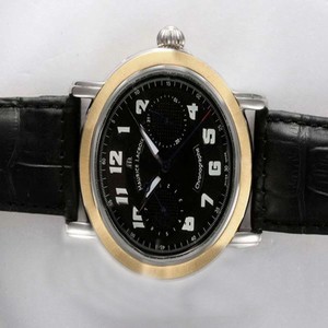 Maurice Lacroix Masterpiece Venus MP7038-WG101-120 Black Cow Leather Strap Round Midsize Watch