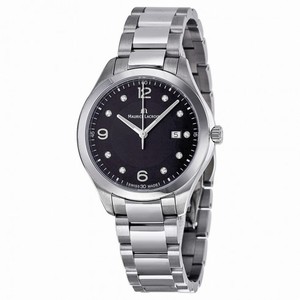 Maurice Lacroix Miros Date Diamond Black Dial Stainless Steel Ladies Watch MI1014-SS002-350