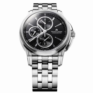 Maurice Lacroix Pontos Chronograph Black Dial Stainless Steel Automatic Men's Watch PT6188-SS002-330
