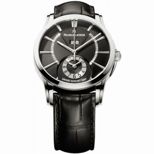 Maurice Lacroix Pontos Grand Guichet Gmt Black Dial Men's Watch PT6208-SS001-330