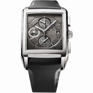 Maurice Lacroix Pontos Rectangulaire Anthracite Dial Chronograph Men's Watch PT6197-TT003-331