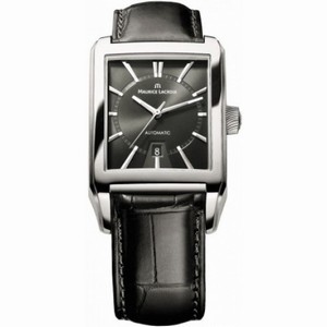 Maurice Lacroix Pontos Rectangulaire Automatic Black Dial Men's Watch PT6247-SS001-330