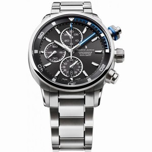 Maurice Lacroix Pontos S Black and Blue Dial Chronograph Stainless Steel Men's Watch PT6008-SS002-331