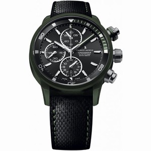 Maurice Lacroix Pontos S Extreme Black Dial Leather Men's Watch PT6028-ALB21-331