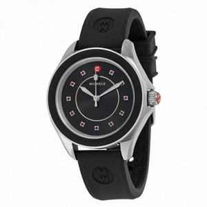 Michele Cape Black Dial Black Silicone Ladies Watch MWW27A000006