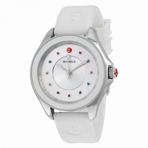 Michele Cape Sunray Dial White Silicone Quartz Ladies Watch MWW27A000007