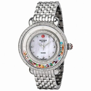 Michele Cloette Carnival Diamond and Topaz Mother of Pearl Ladies Watch MWW20G000001