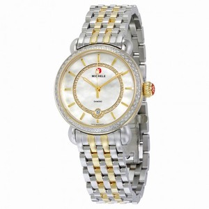 Michele CSX Elegance White Mother of Pearl Dial Two-tone Ladies MWW03T000042