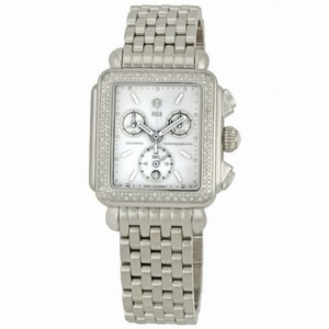Michele Deco Blanc Diamond Steel Ladies Watch MWW06A000678