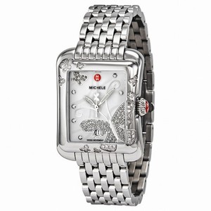 Michele Extreme Butterfly Diamond White Dial Stainless Steel Ladies Watch MWW04B000001