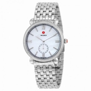 Michele Gracile White Mother of Pearl Dial Diamond Ladies Watch MWW26A000001