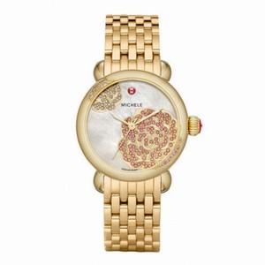 Michele Jardin CSX Mother of Pearl Dial Diamond Gold-Tone Ladies Watch MWW03T000077
