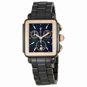 Michele Ladies Deco Black Ceramic Watch MWW06F000008