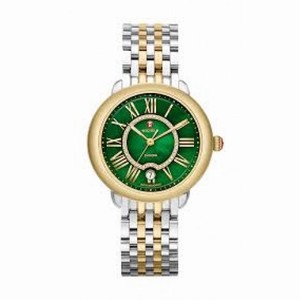 Michele Serein Green Mother of Pearl Dial Ladies Watch MWW21B000073