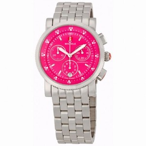 Michele Sport Sail Hot Pink Dial Ladies Watch MWW01C000025