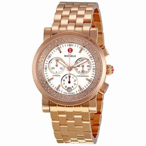 Michele Sport Sail Rose Gold Plated Steel Ladies Chronograph Watch MWW01C000059