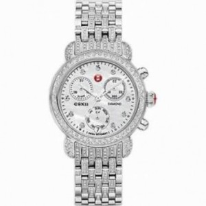 Michele Tahitian Chronograph Mother of Pearl Dial Stainless Steel Ladies Watch MWW03S000001