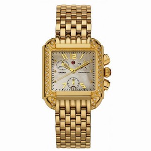 Michele Urban Steel Diamond Gold-tone Steel Ladies Watch MWW02H000016