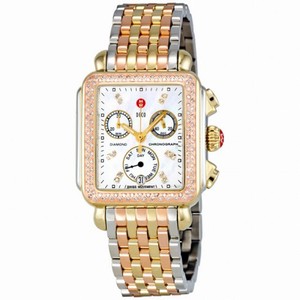Michelle Deco Day Mother of Pearl Dial Diamond Bezel Ladies Watch MWW06P000077