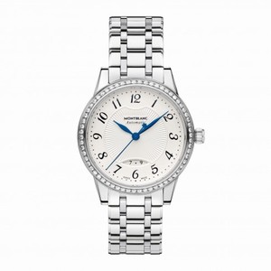 Montblanc Boheme Silvery-White Guilloche Dial Stainless Steel Automatic Ladies Watch 111214