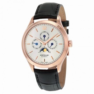 Montblanc Heritage Chronometrie Quantieme Annuel Automatic 18kt Rose Gold Black Leather Men's Watch 112535