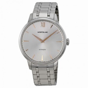 Montblanc Meisterstuck Heritage Automatic Silver Dial Stainless Steel Men's Watch 110696