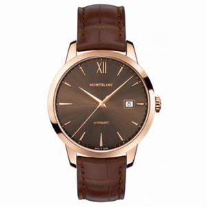 Montblanc Meisterstuck Heritage Brown Dial 18K Rose Gold Automatic Men's Watch 111875